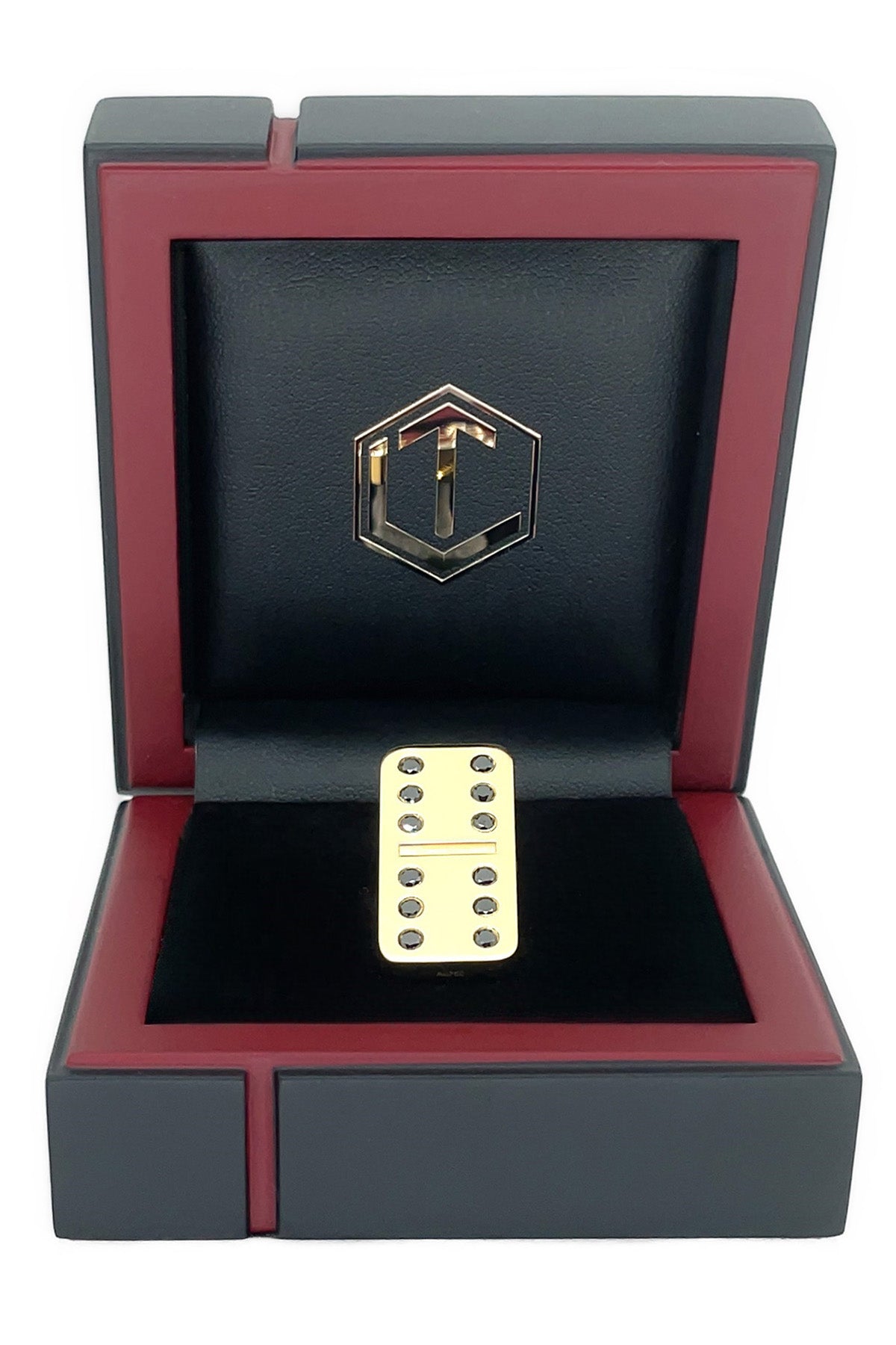 18k (750) gold domino set with 12 black diamonds. solid. Unique on the market in terms of its characteristics, size and quality! Valuable, exclusive and valuable! A must-have for players, collectors and investors!