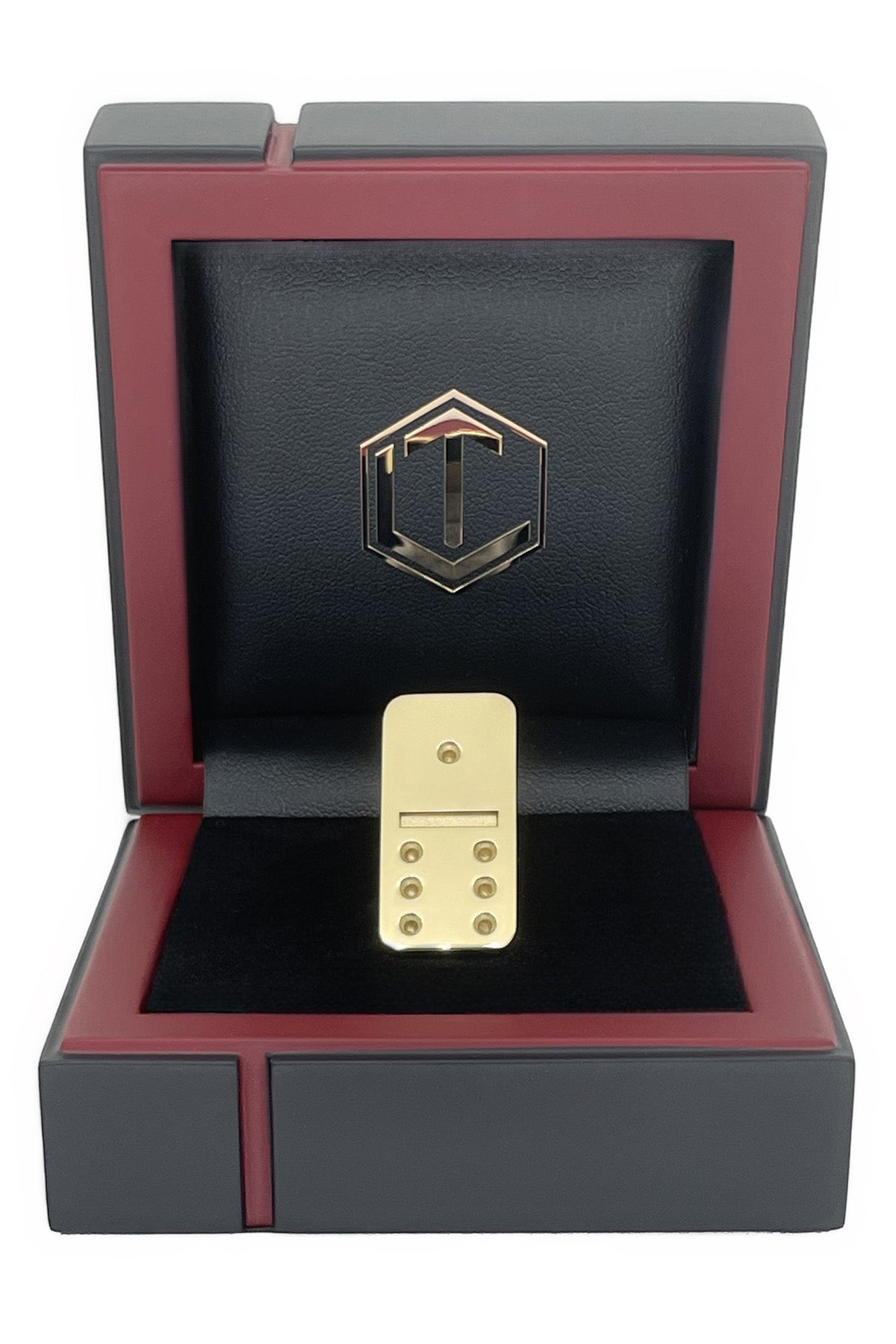 18k (750) gold domino. Fully solid, shiny polished. The luxurious domino is unique in its characteristics, size and texture! A must-have for players, collectors and investors who want to own something very special!