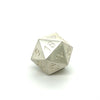 D20 CUBE IN STERLING SILVER - FROSTED