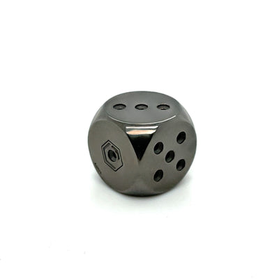 CUBO DI DESIGN REALIZZATO IN ARGENTO STERLING RODIATO NERO - LUCIDATO