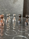 BOARD GAME LUDO - STERLING SILVER FIGURINES - 18K GOLD PLATED, BLACK RHODIUM PLATED, ROSE GOLD, SILVER