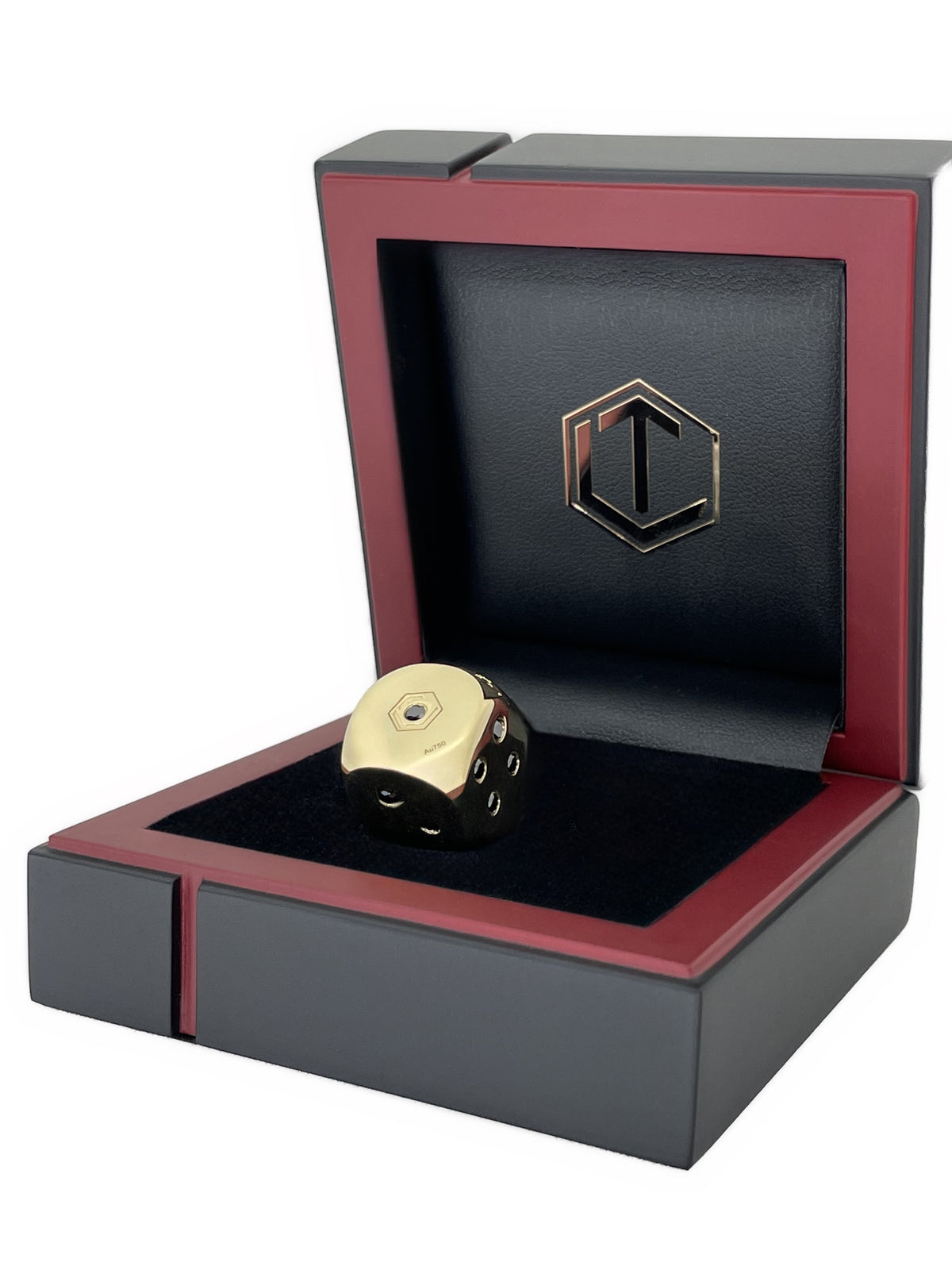 CUBO DI DESIGN IN ORO 18K CON DIAMANTI